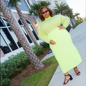 Pretty Little Thing Neon Green Set